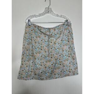 Vintage Y2K Columbia Vertex Skirt Woman’s Large 100% Cotton Drawstring Floral